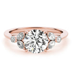 14K Rose Gold Diamond Engagement Ring 1.33ctw