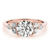 14K Rose Gold Diamond Engagement Ring 1.33ctw