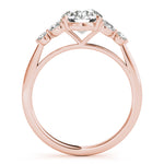 14K Rose Gold Diamond Engagement Ring 1.33ctw