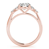 14K Rose Gold Diamond Engagement Ring 1.33ctw