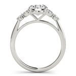Round Diamond Engagement Ring with Marquise Accents