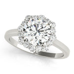 Round Diamond Halo Engagement Ring