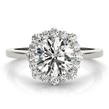 Round Diamond Halo Engagement Ring