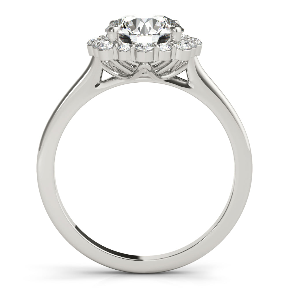 Round Diamond Halo Engagement Ring