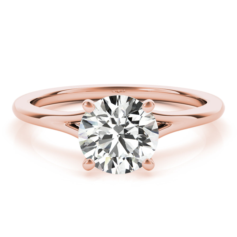14K Rose Gold 1 CT Diamond Engagement Ring