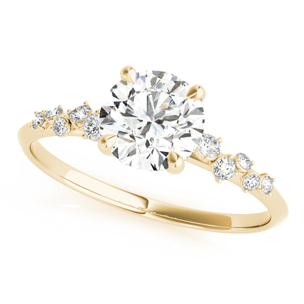 14K Yellow Gold 1 CT Diamond Engagement Ring