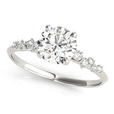 14K Gold Round Diamond Engagement Ring