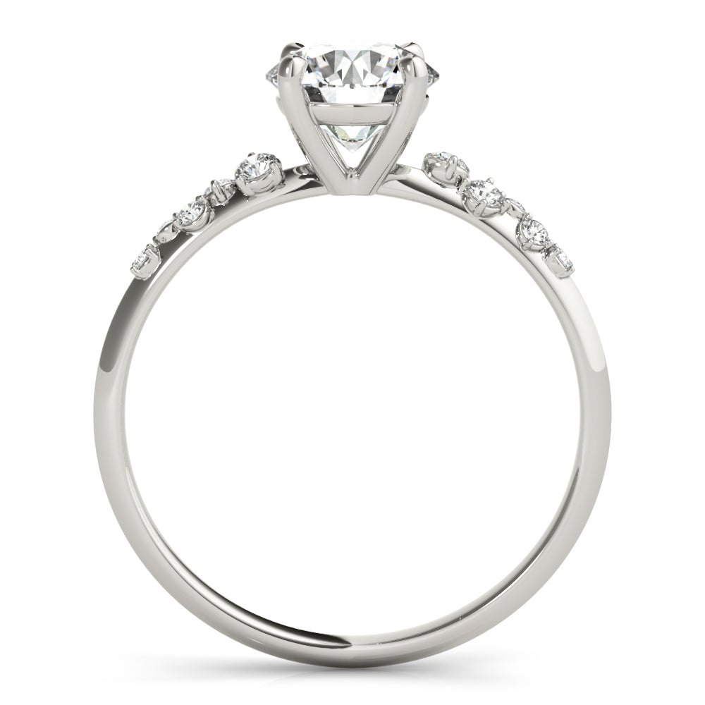 14K Gold Round Diamond Engagement Ring