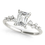Emerald Diamond Engagement Ring