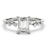 Emerald Diamond Engagement Ring
