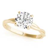 1ct Diamond 18K Yellow Gold Solitaire Engagement Ring