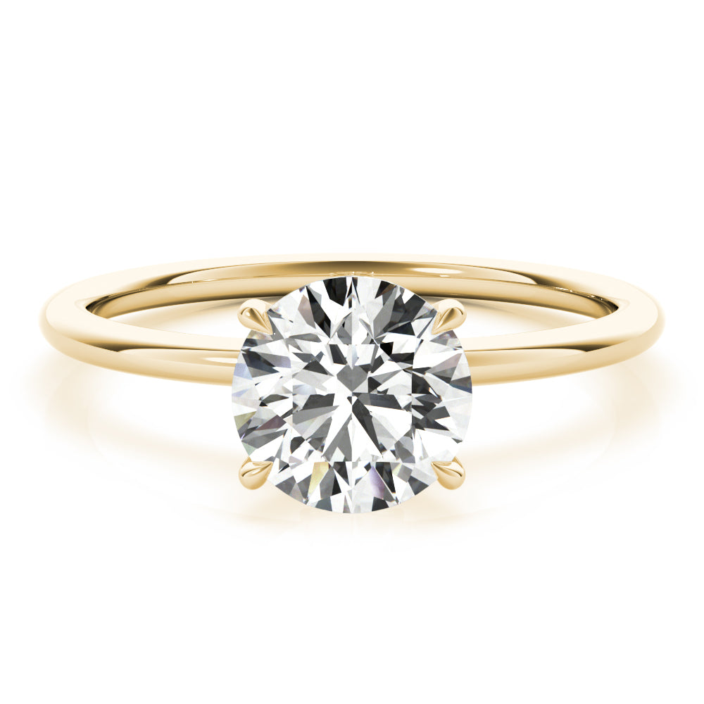 14K Yellow Gold 1 CT Diamond Halo Engagement Ring