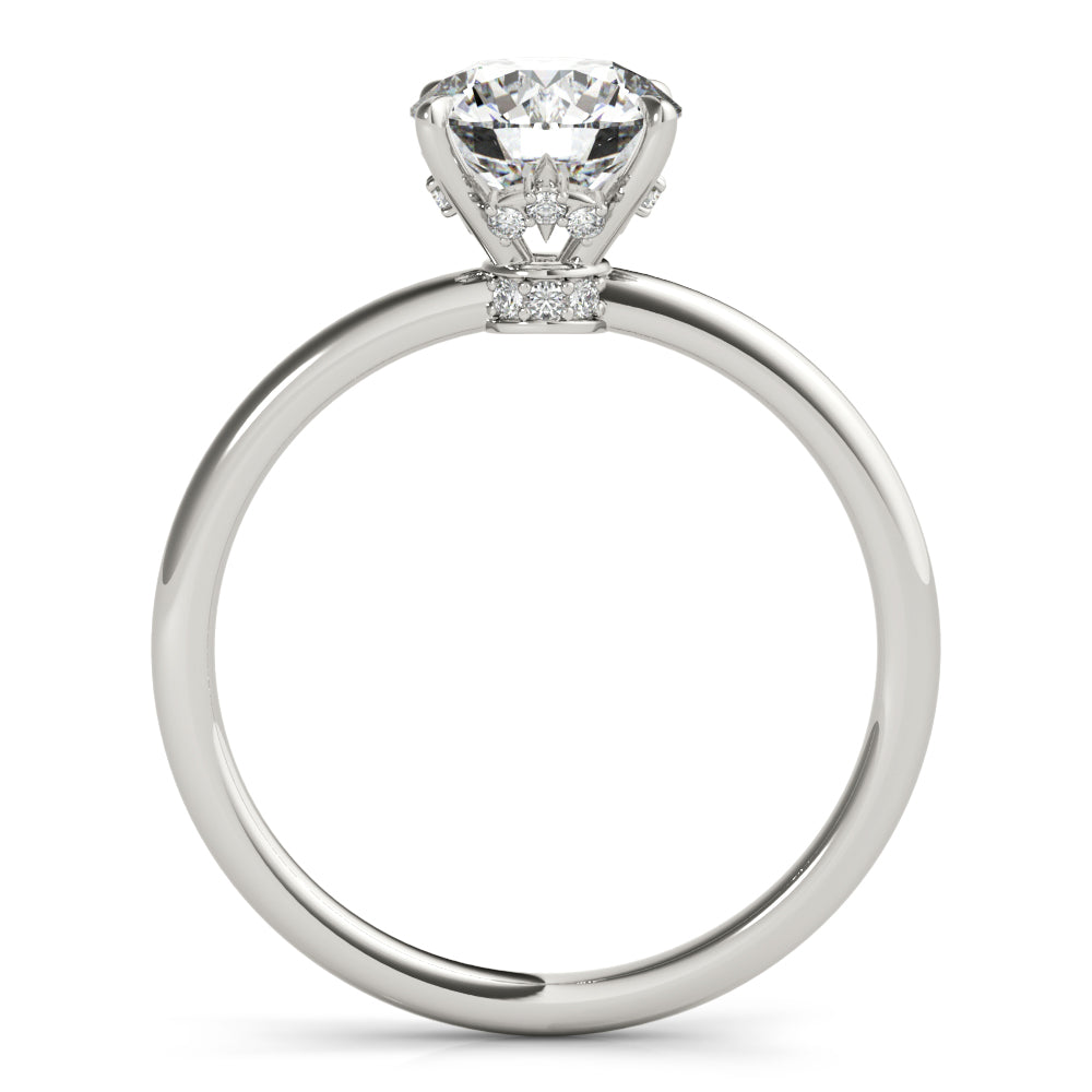 Round Diamond Halo Engagement Ring