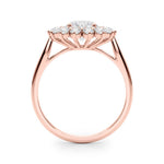 14K Rose Gold 1 ct Diamond Halo Engagement Ring