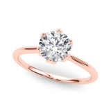 18K Rose Gold 1ct Diamond Engagement Solitaire Ring