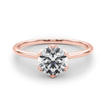18K Rose Gold 1ct Diamond Engagement Solitaire Ring