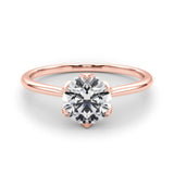 18K Rose Gold 1ct Diamond Engagement Solitaire Ring