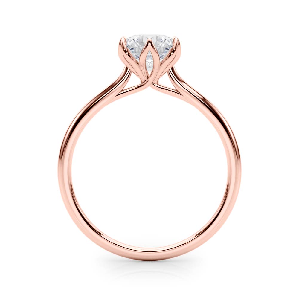 18K Rose Gold 1ct Diamond Engagement Solitaire Ring
