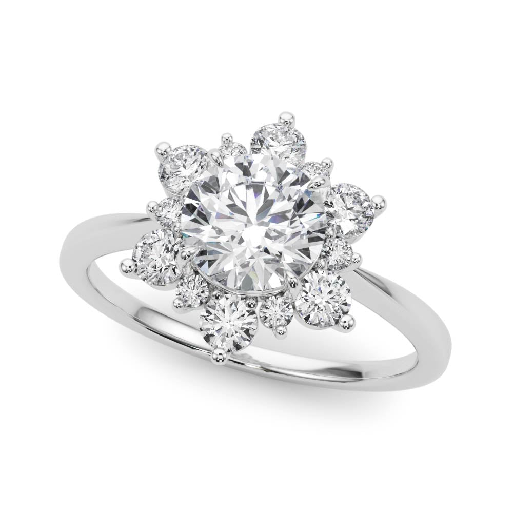 Round Diamond Halo Engagement Ring | 1.0 CT