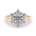 18K Yellow Gold 1.5ctw Round Diamond Engagement Ring