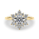 18K Yellow Gold 1.5ctw Round Diamond Engagement Ring