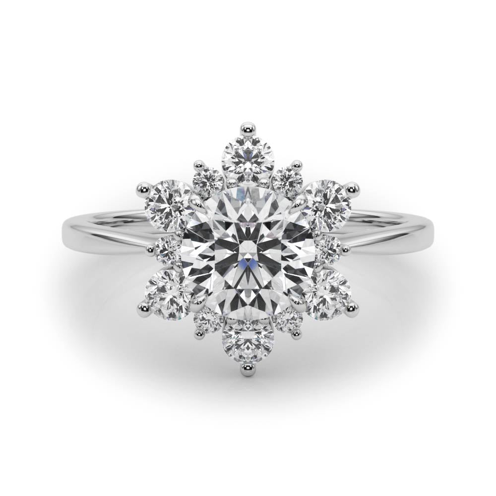 Round Diamond Halo Engagement Ring | 1.0 CT