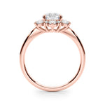 18K Rose Gold 1.5 ctw Round Diamond Halo Ring