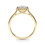 14K Yellow Gold 1 CT Diamond Halo Engagement Ring