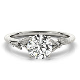Round Diamond 1 CT Solitaire Engagement Ring