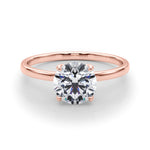 14K Rose Gold 1 CT Diamond Solitaire Engagement Ring