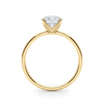 18K Yellow Gold 1 CT Round Diamond Engagement Ring