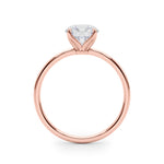 14K Rose Gold 1 CT Diamond Solitaire Engagement Ring