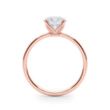 14K Rose Gold 1 CT Diamond Solitaire Engagement Ring