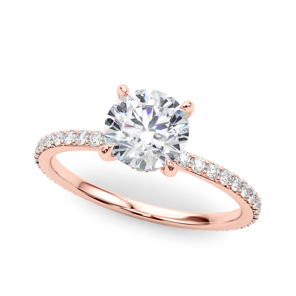 18K Rose Gold 1.33ctw Round Diamond Engagement Ring