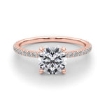 18K Rose Gold 1.33ctw Round Diamond Engagement Ring