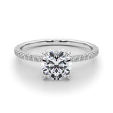 Diamond Round Halo Engagement Ring