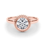 18K Rose Gold 1ct Diamond Engagement Solitaire Ring