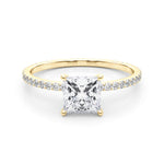 14K Yellow Gold 1 CT Diamond Halo Engagement Ring