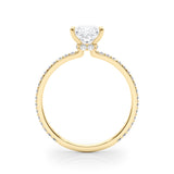 14K Yellow Gold 1 CT Diamond Halo Engagement Ring
