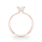 18K Rose Gold 1 CT Diamond Halo Engagement Ring