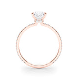 18K Rose Gold 1 CT Diamond Halo Engagement Ring