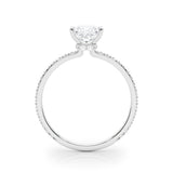 Diamond Halo Square Center Engagement Ring