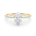 18K Yellow Gold Diamond Halo Engagement Ring 1/3 ctw