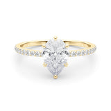 18K Yellow Gold Diamond Halo Engagement Ring 1/3 ctw