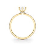 18K Yellow Gold Diamond Halo Engagement Ring 1/3 ctw
