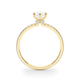 18K Yellow Gold Diamond Halo Engagement Ring 1/3 ctw