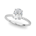 Oval Diamond Halo Engagement Ring