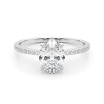 Oval Diamond Halo Engagement Ring
