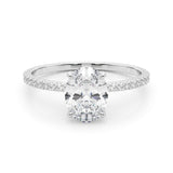 Oval Diamond Halo Engagement Ring