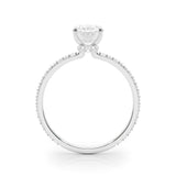 Oval Diamond Halo Engagement Ring